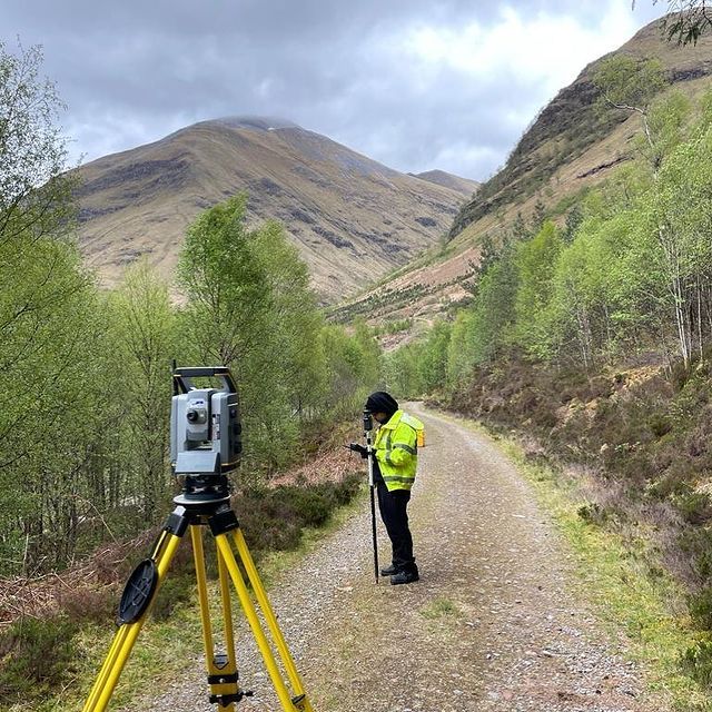 Surveying in the hills